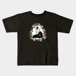 Tuxedo Cat Christmas Kids T-Shirt